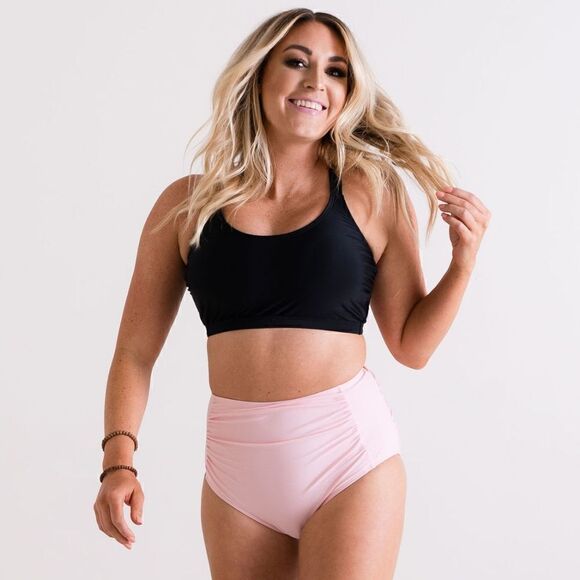 Athletic Bikini Swimsuit Top Adjustable Sports Bralette Black NWT - Picture 5 of 13